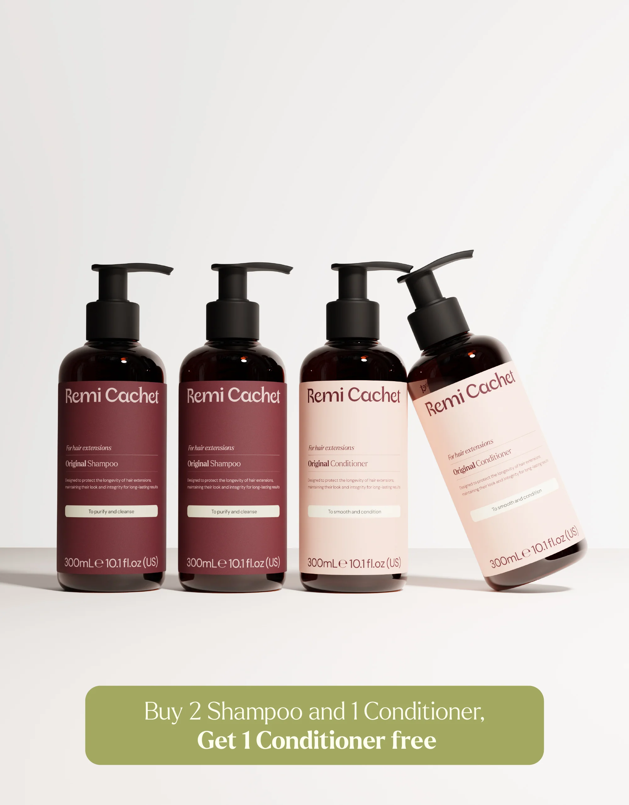 300ml Shampoo & Conditioner 4-Pack Bundle